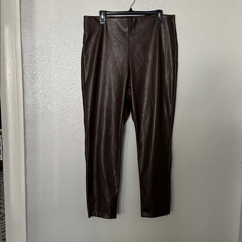 NWT Old Navy Brown Faux Leather Extra High-Rise Skinny Pants
